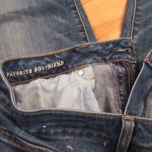 American Eagle Favorite Boyfriend Jeans Women Stone Wash Denim Ladies Medium